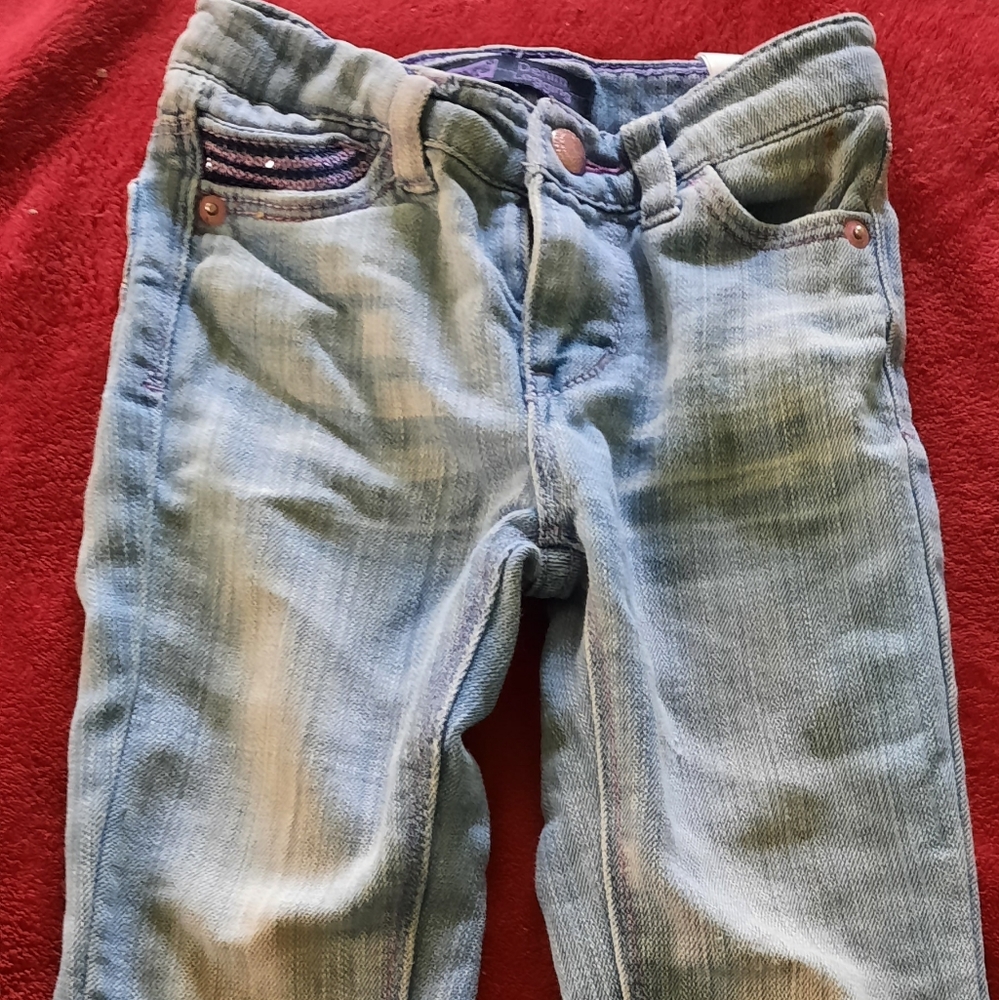 Girl's Jeans - Levi Strauss- 3T - Levi's- Pink Sequins - Cute - Good Condition